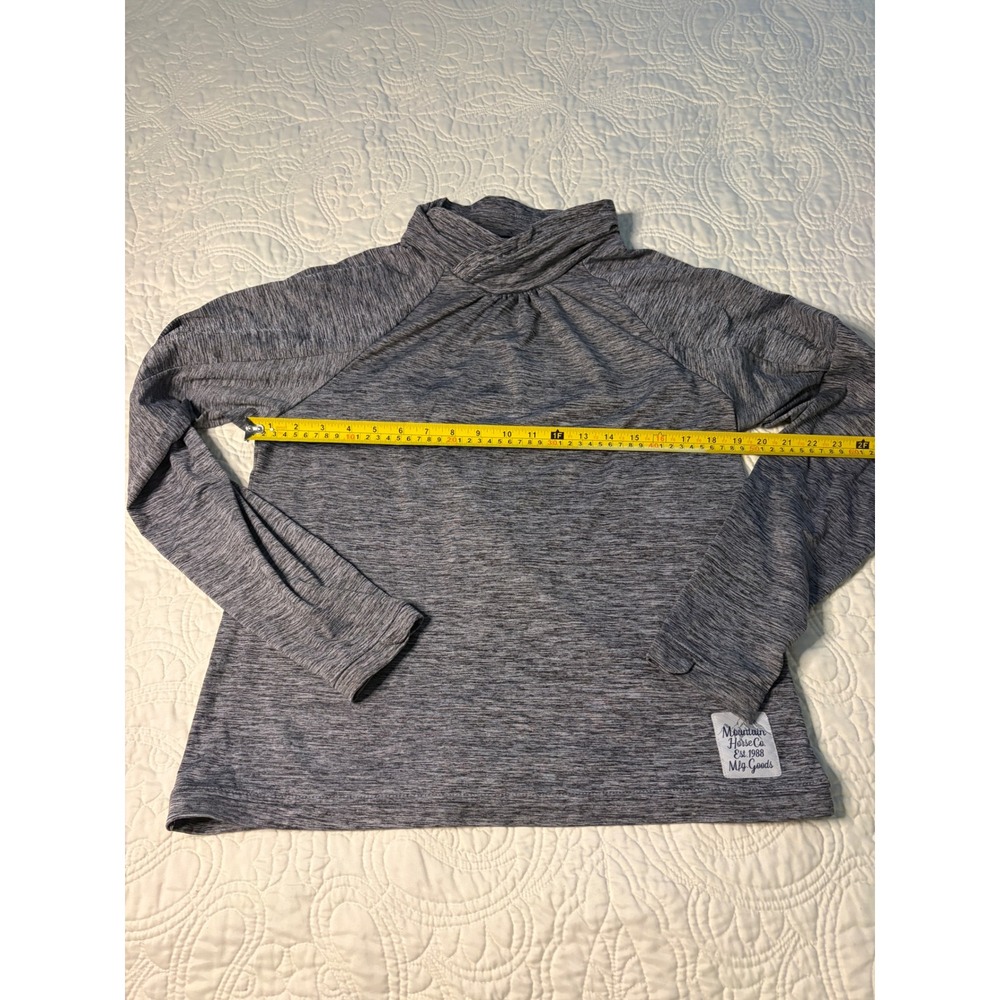 Mountain Horse Co Grey Space Dye Cowl Neck Performance Top Womens Large L Active